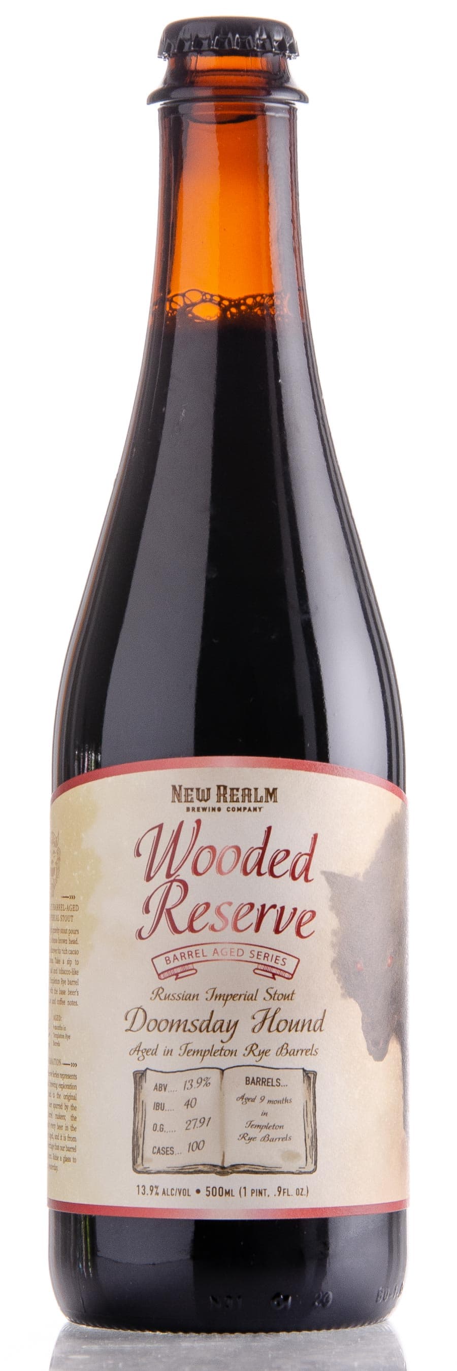 Wooded Reserve Series: Doomsday Hound Russian Imperial Stout aged in Templeton Rye Barrels