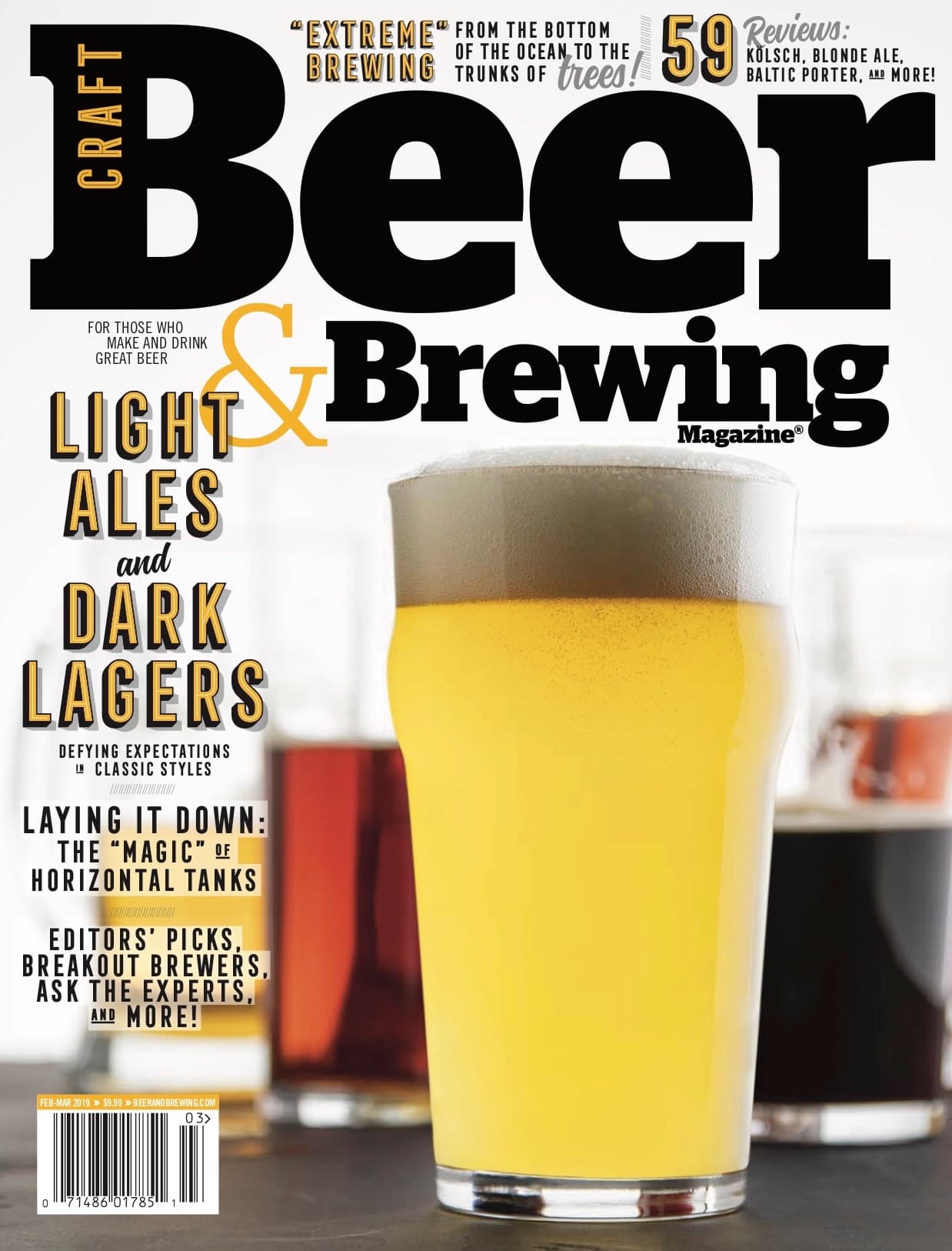 Light Ales + Dark Lagers (Feb-Mar 2019) cover