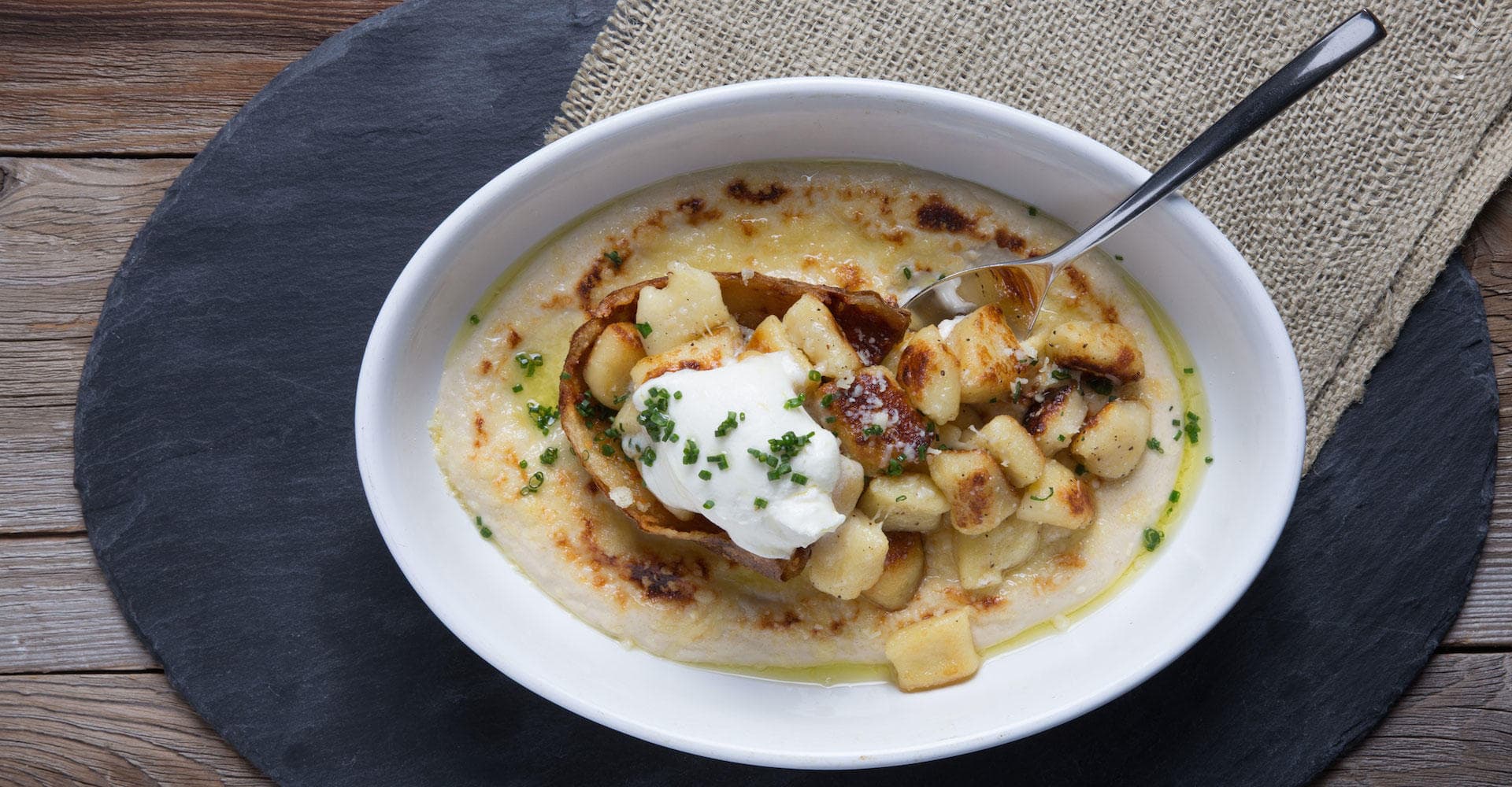 Beer-Cheese Gnocchi in Crispy Potato Skins Recipe