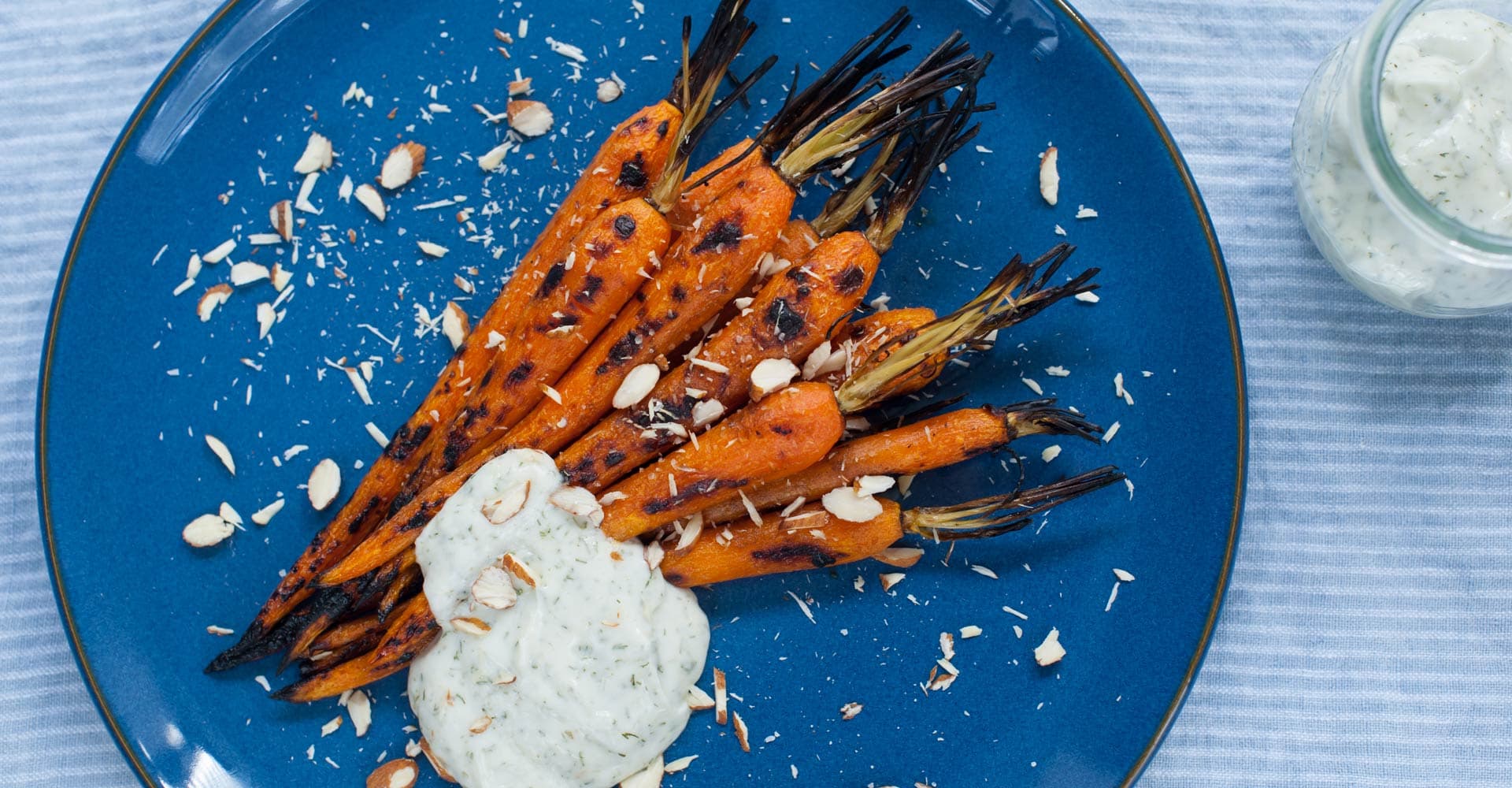 Barbecued Carrots with Dilled Yogurt Recipe
