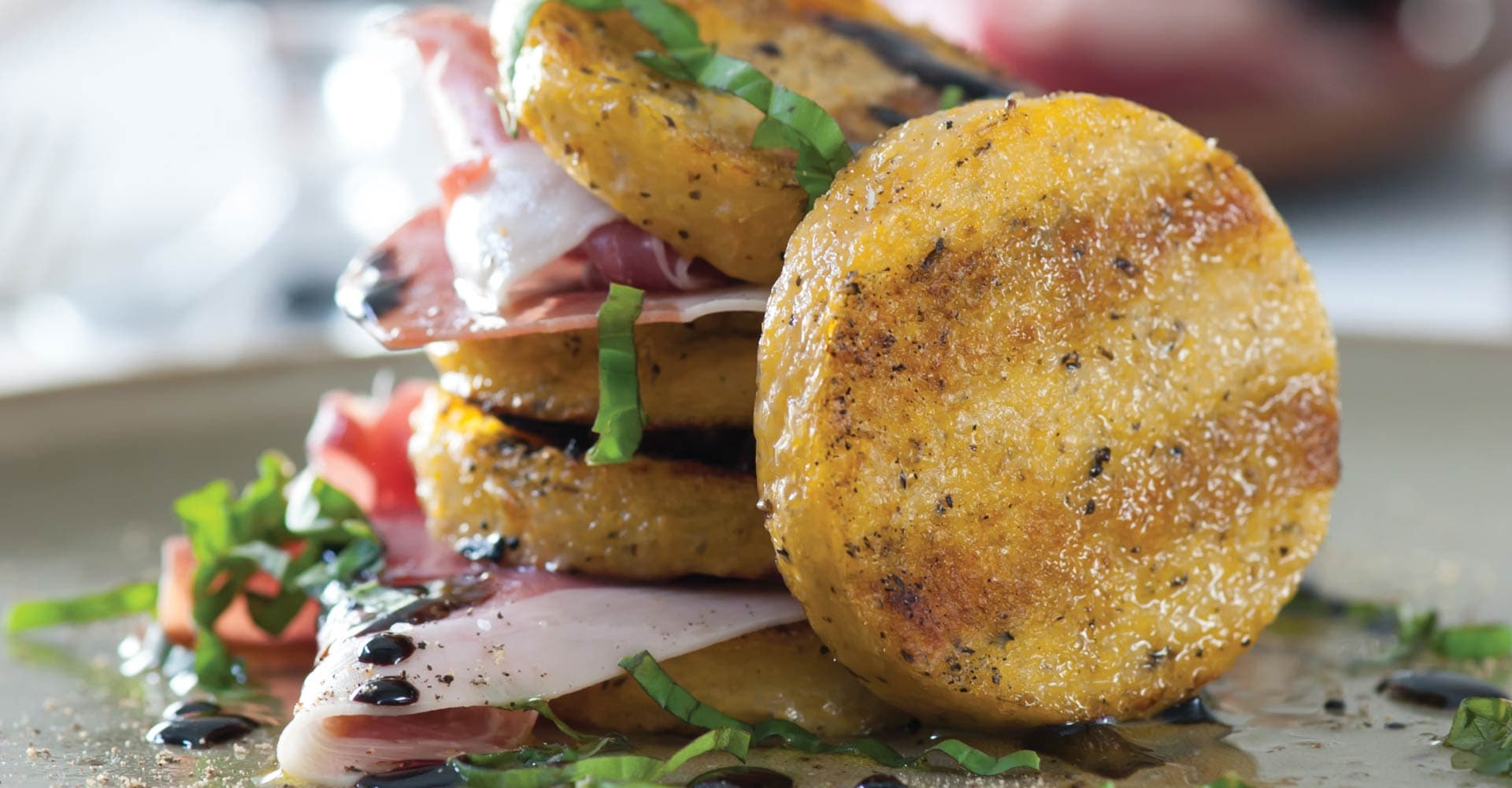 Grilled Polenta with Prosciutto and Aged Balsamic Vinegar Recipe